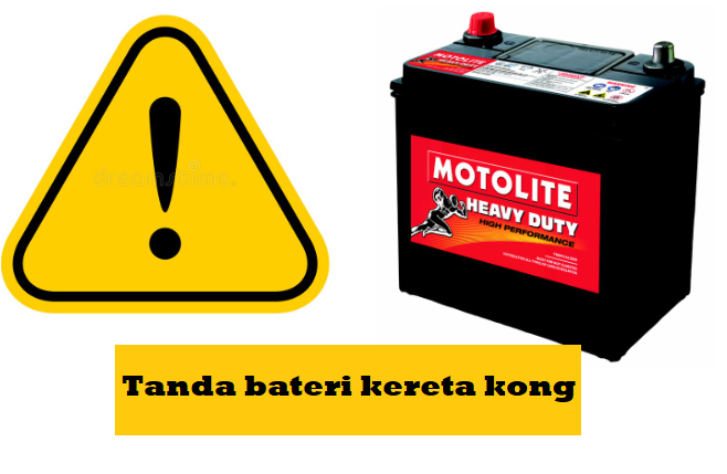 tanda bateri kereta kong