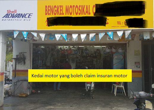 kedai motor boleh claim insuran motor