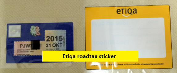 etiqa roadtax sticker