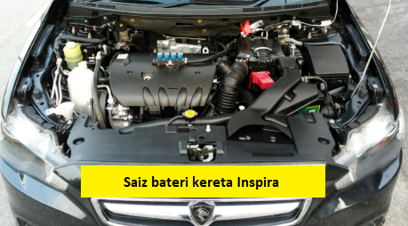 saiz bateri kereta inspira