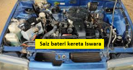 saiz bateri kereta iswara