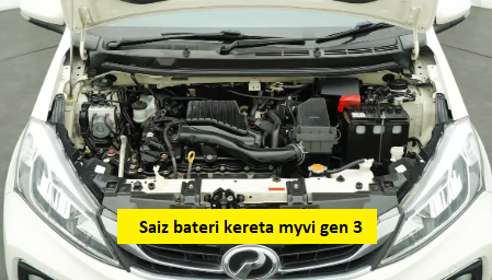 saiz bateri kereta myvi gen 3