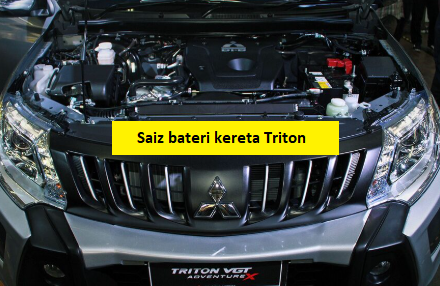 saiz bateri kereta triton